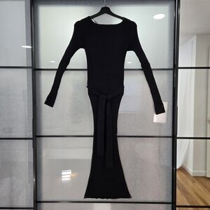 Mango Elegant Black Long Sleeve Dress